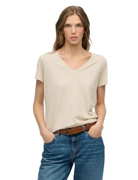 T-shirt à Manches Courtes Studios Slub Embroidered Vee Feather Grey M