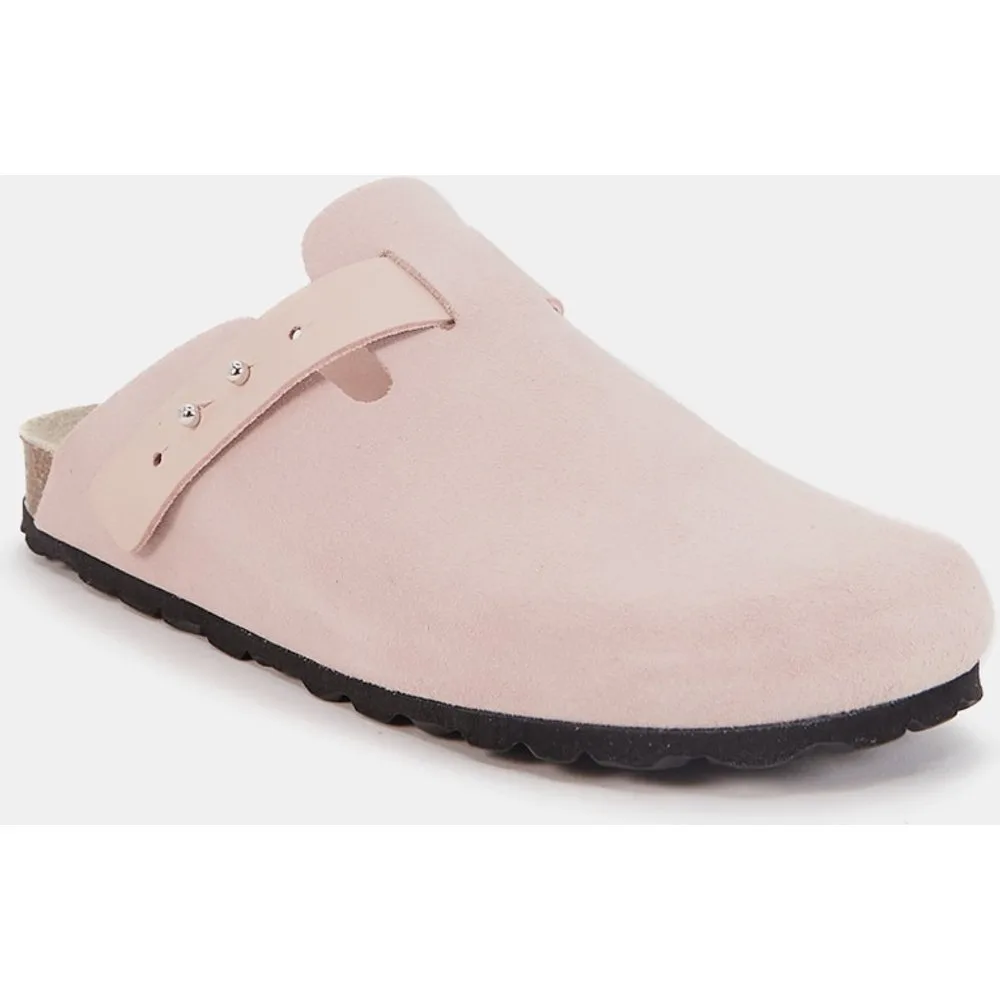 Zueco de mujer ajustable en serraje - Abbacino - FashionsVida
