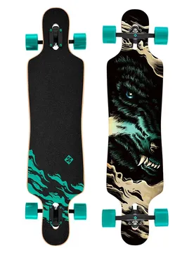 Longboard Freeride Dropthrough Curve Wolf 39´´ Black One Size unisex