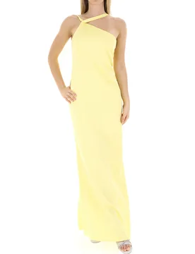 Abito in satin GIALLO S - Rinascimento - FashionsVida