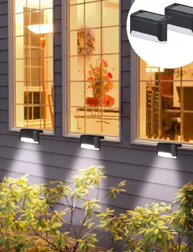 Piezas Luces solares para senderos, luces impermeables para escaleras exteriores, iluminación decorativa para el jardín, la valla, la terraza y el p - Shein - FashionsVida