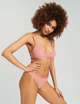 Slip in pizzo - rosa cipria