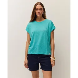 Camiseta de mujer con escote redondo y manga corta