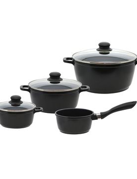 Basic Topfset "Black Cast Dur Edition", 7-teilig schwarz