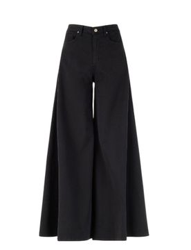 T-shirt donna d.exterior - t-cotone stretch pant larghissimo - nero