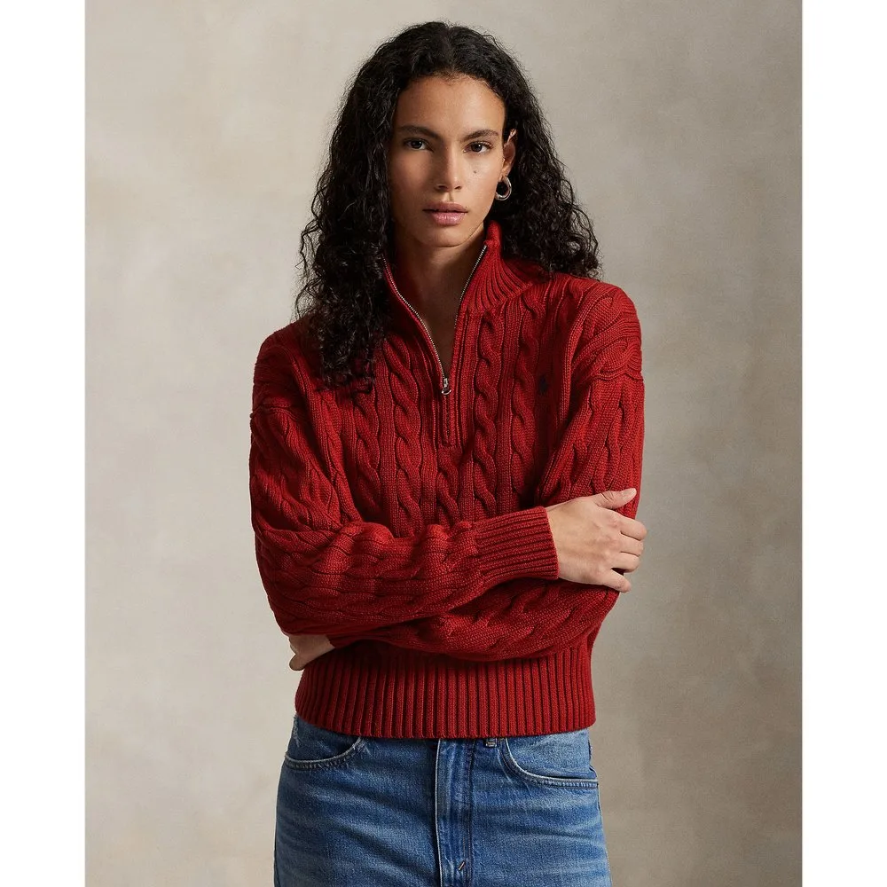 Jersey de mujer de algodón en punto de ochos - Polo Ralph Lauren - FashionsVida