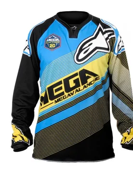 Bicycle Maglietta A Maniche Lunghe Team Ucc Megavalanche Cyan / Black / Yellow