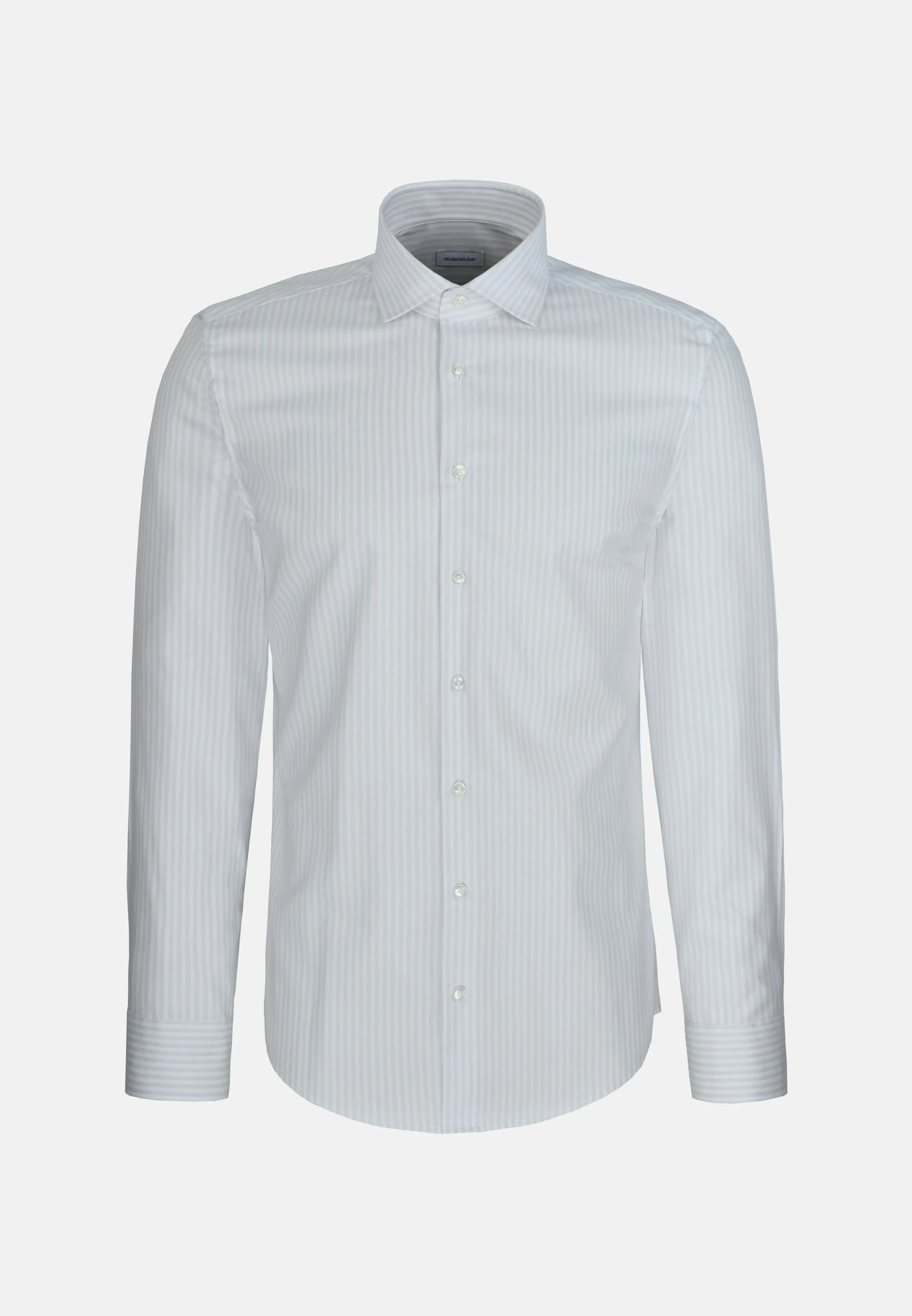 Slim Business Hemd Gestreift Grau 40 - Seidensticker - FashionsVida