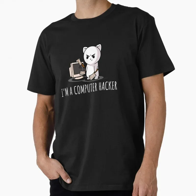 I'm A Computer Hacker Funny Cybersecurity Gift t shirt for Programmer Software Developer Graphic Clothes All size tee S-6XL - Aliexpress - FashionsVida