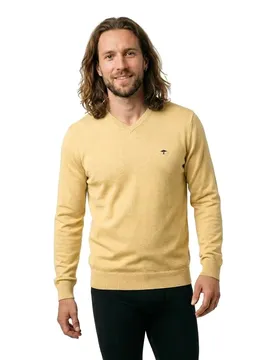 Maglione Con Scollo A V 1613211 Pale Yellow 4XL