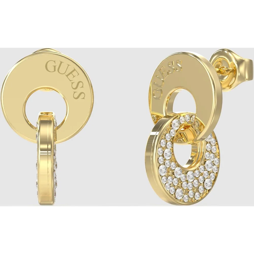 Pendientes blooming summer de acero dorado - Guess - FashionsVida