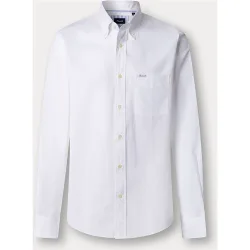 Camisa de hombre de popelín estampado espalda fit Club
