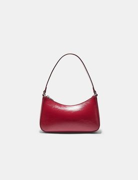 Schultertasche mit langer Kette Rot OS