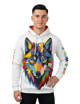 Felpa Con Cappuccio Be A Wolf Multicolour L