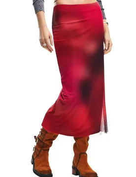 Desigual Damen Rock Rot 508666