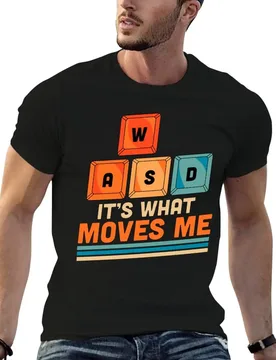 WASD PC Gamer Gifts Video Gaming WASD It's What Move Me T-Shirt t shirt personalised cotton t shirts high quality T-Shirt - Aliexpress - FashionsVida