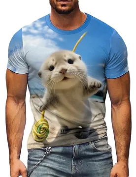 Family Gathering Vintage Design Men's 3D Printed Short-Sleeve T-Shirt - Silky Student Men's Top - Aliexpress - FashionsVida