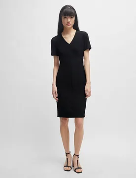 Vestido slim fit con cremallera que recorre toda la espalda - Boss - FashionsVida