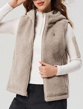 Ropa térmica para mujer, chalecos y chaquetas para exteriores, senderismo y camping, chaqueta con forro térmico, cremallera, capucha y bolsillos, ch - Shein - FashionsVida