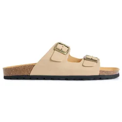 Mens Vegan Mango Comfort Footbed Sandals - Taupe - Size Uk 11.5