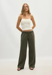 Wide-Leg-Jogginghose Khaki XS