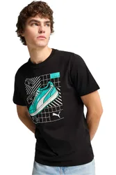 Graphics camiseta manga corta hombre Negro (M)
