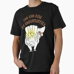 You can Kiss my Underfluffies Goffin's Cockatoo Butt Funny Parrot Gift T-shirt for Birds Lover Short Sleeve Graphic Clothes