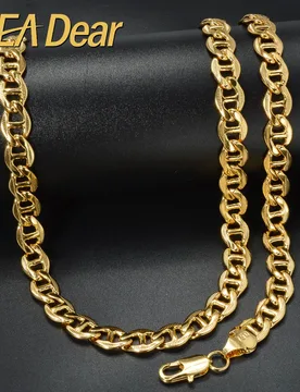 ZEADear Hiphop Jewelry Sets Gold Color Necklace Simple Bracelet Copper Links Metal Chains Italian Wristlet Jewelry Sets Men - Aliexpress - FashionsVida