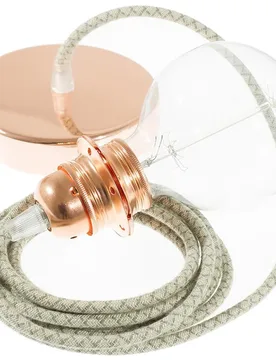 Cables Lampe Suspendue Pendel Pour Abat-jour Rd62 Lozenge 2 M Green Thyme / Copper One Size - Creative - FashionsVida