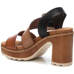 Sandalias de tacón de mujer con cierre de hebilla