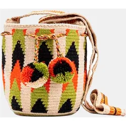 Wayuu pequeño zigzag verde