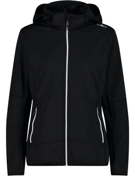Woman jacket zip hood chaqueta softshell mujer Negro (36)