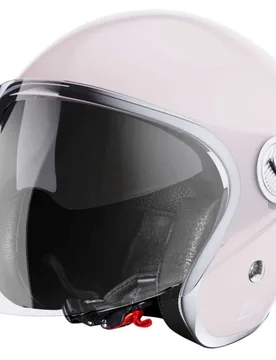 Casco Moto Jet Vintage CLYDE Solid Pale Rosa Lucido taglia L - Stormer - FashionsVida