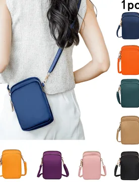 Una pieza, sencilla, casual y versátil, bolso bandolera, bolso cuadrado pequeño de tela oxford de unicolor, adecuado para el ocio, la calle y el tra - Shein - FashionsVida