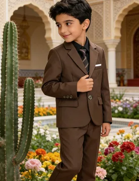 Conjunto de Traje de Caballero de Moda para Niños: 1 Chaqueta, 1 Pantalón, 1 Corbata, Adecuado para Bodas, Actuaciones, Fiestas y Otras Ocasiones Fo - Shein - FashionsVida