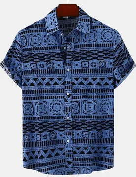 Luxury Men's Short Sleeve Shirt Printed Tiki Fashion T-shirts Casual Men Hawaiian Tops Oversize S-6XL D0133 - Aliexpress - FashionsVida