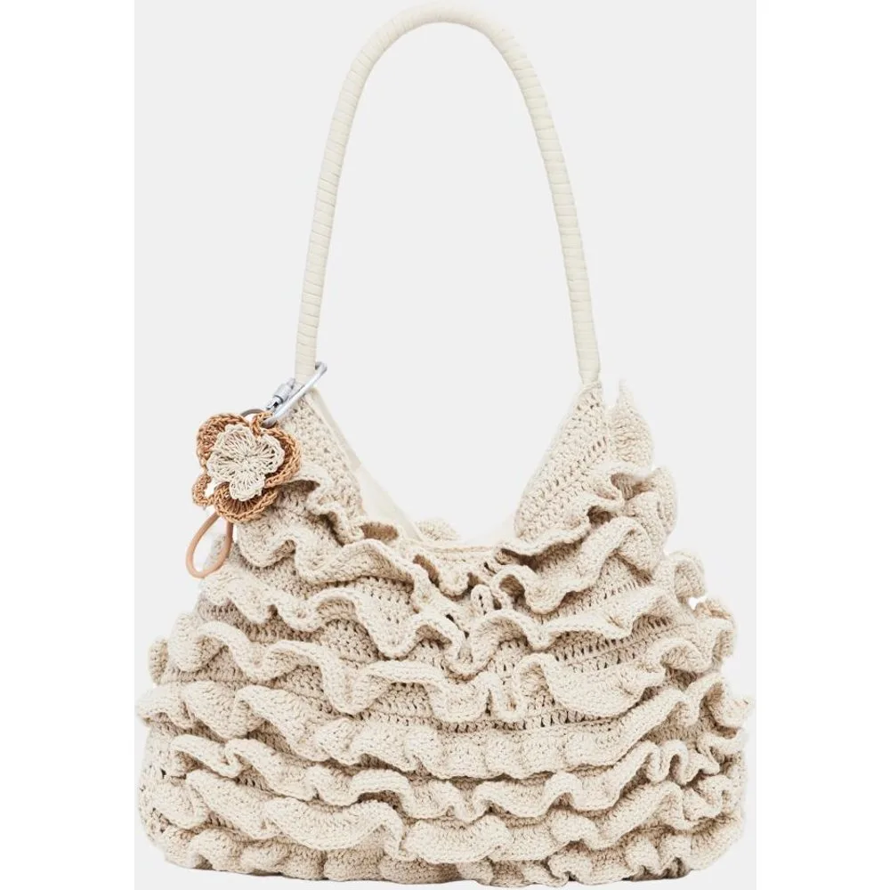Bolso grande crochet flor - Desigual - FashionsVida