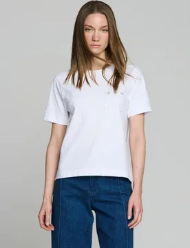 Camiseta de mujer con hotfix - Escorpion - FashionsVida