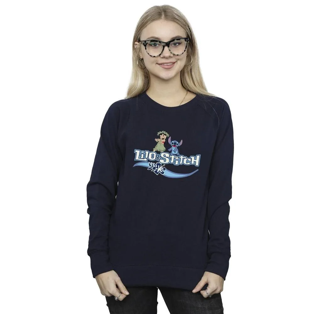 Lilo & Stitch Characters Sweatshirt - Navy - Size: L - Disney - FashionsVida