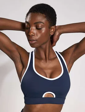 Clare Firm Support Non Wired Sports Bra Navy Mix female - Lilybod - FashionsVida