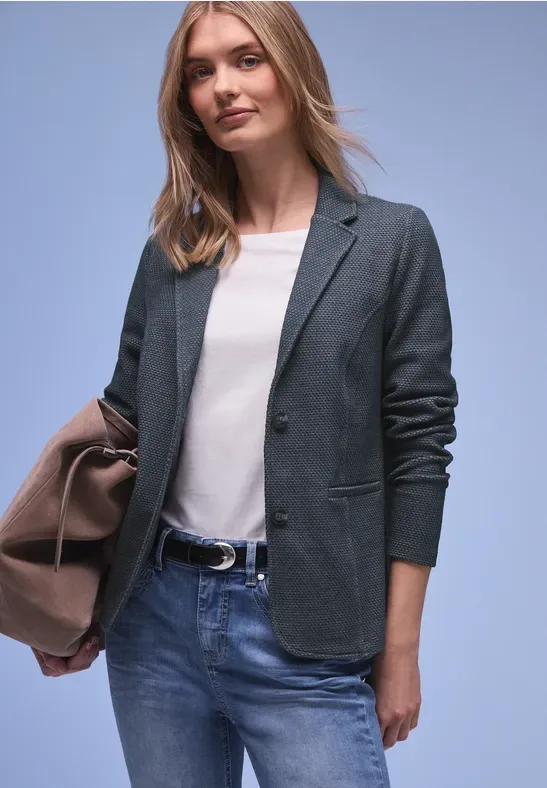 Strukturblazer female Blau - Street One - FashionsVida