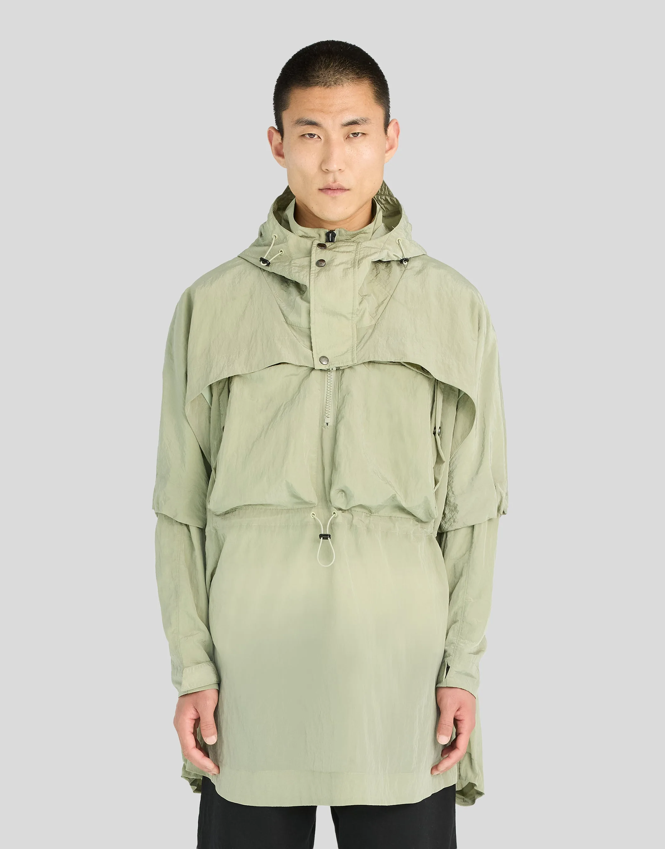 Men's Utility Anorak Jacket Smoke Olive - Lyle & Scott - FashionsVida