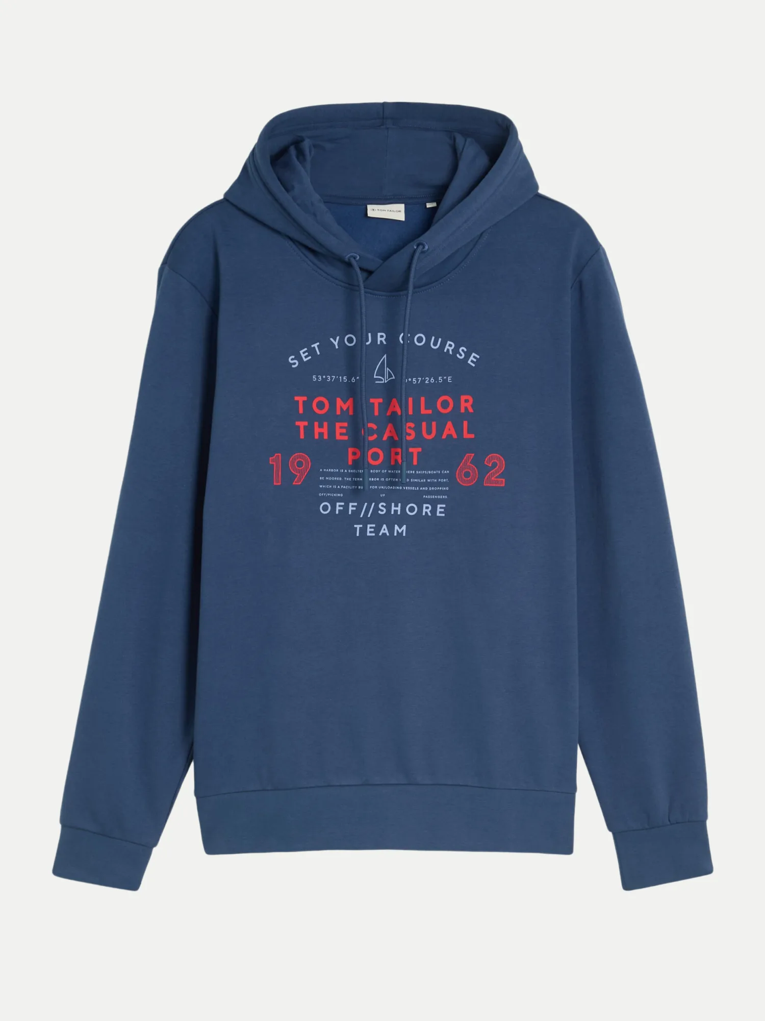 Hoodie mit Logo-Print Blau L - Tom Tailor Casual - FashionsVida