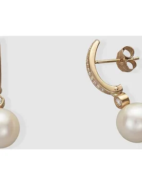 Pendientes My Wedding de oro, diamantes y perla - El Corte Inglés - FashionsVida