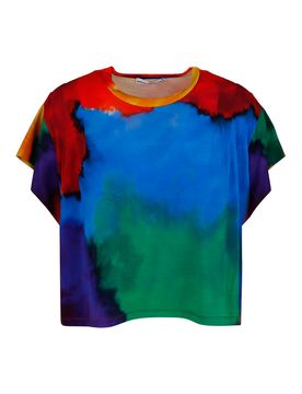 T-shirt girocollo fantasia tie dye
