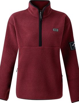 Slide Out Fleece Damen Pullover, grün 44