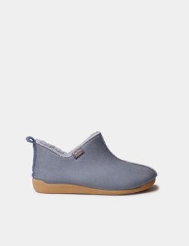 Zapatilla de casa abotinada para mujer en tejido | MOSCU-BD