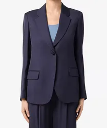 MARELLA giacca misto lino donna blu
