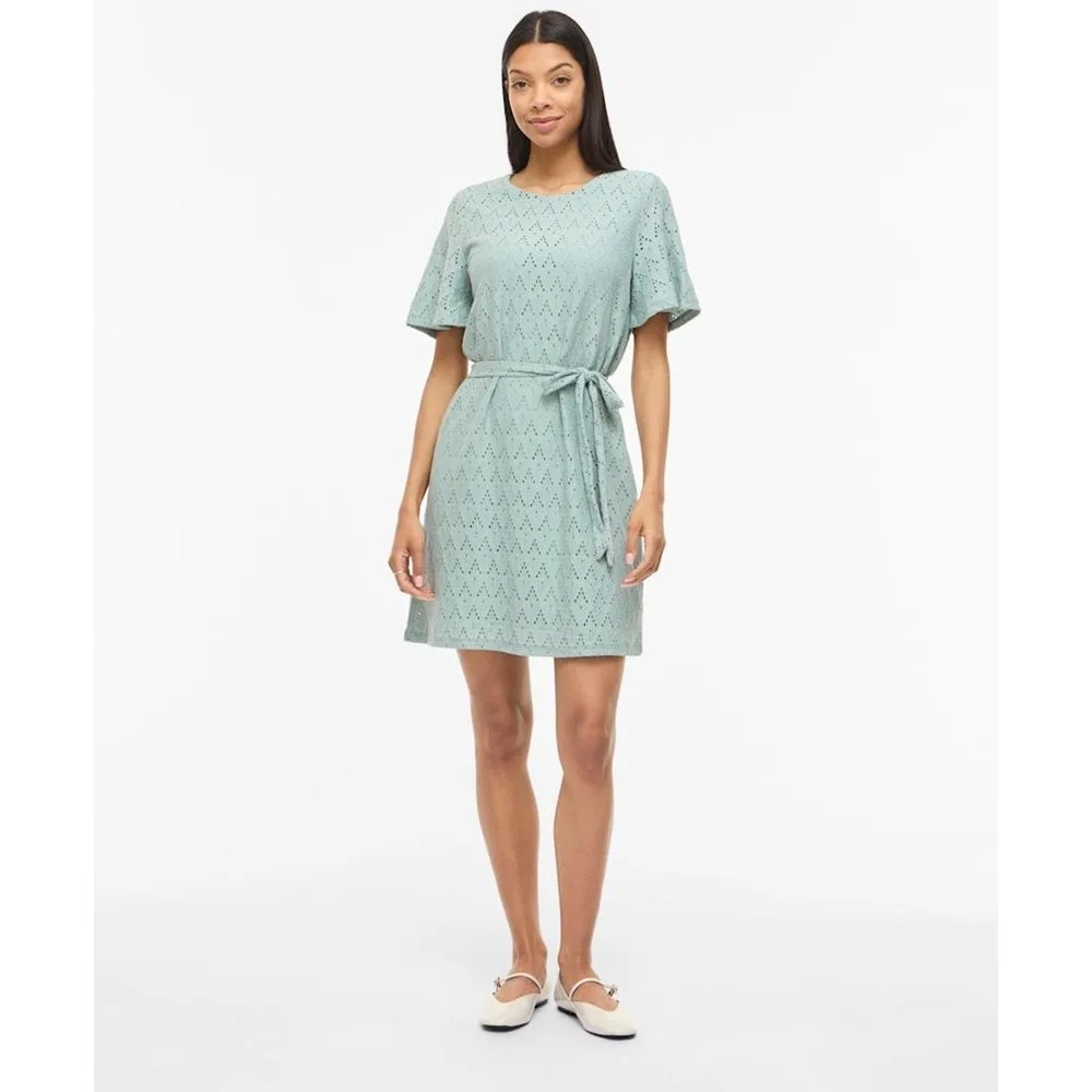 Vestido de mujer de manga corta con escote redondo - Vila - FashionsVida