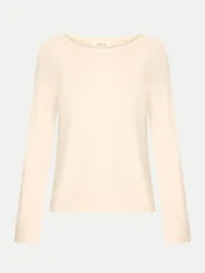 Langarmshirt Strukturiert Beige 40